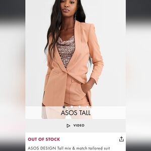 Asos relaxed coral blazer, sz 8